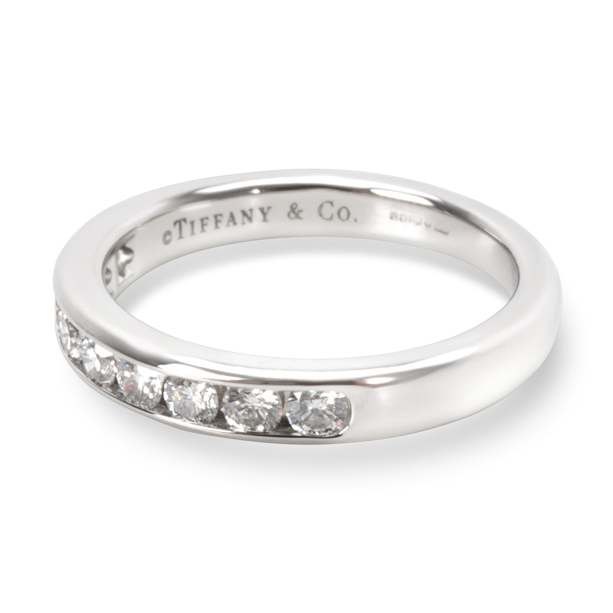Platinum 9 Diamond Wedding Band 1/3 Ctw Pre-Owned S484