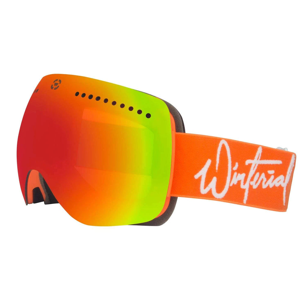 Magnetic Ski and Snowboard Goggles with 2 Interchangeable Lens and Case A176