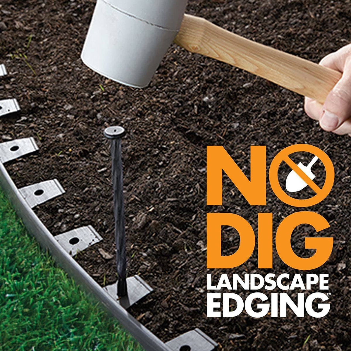 Plastic No-Dig Landscape Edging Kit, 100-Feet O762379