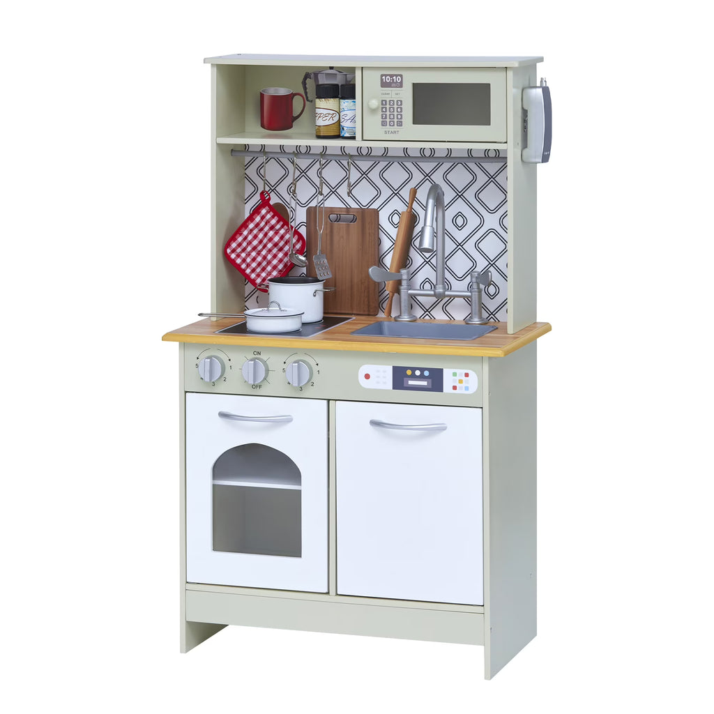 Green/White Wooden Kitchen Playset A7239