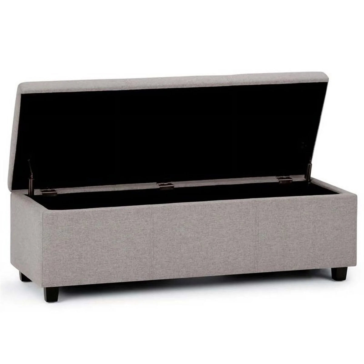 Solid Wood Storage Bench in Cloud Gray D429067