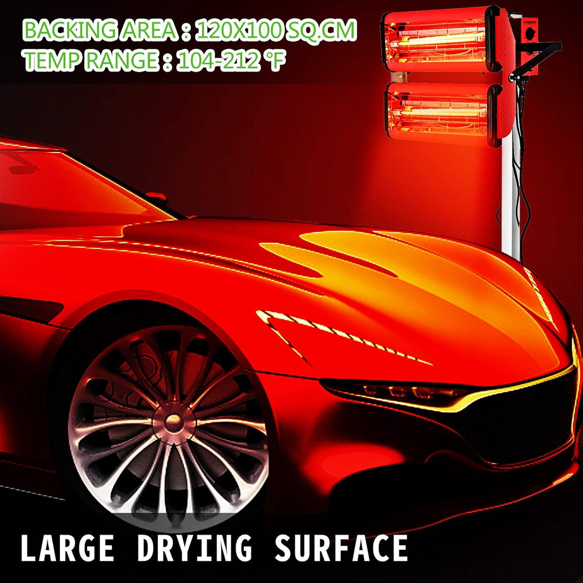 2000W Short Wave Infrared Paint Curing Lamp H607