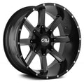 22x12 6x135 -47mm Satin Black Milled Spokes Wheel W648