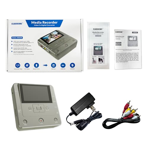 VHS to DVD Recorder, USB, SD Card, HDD Recorder, WiFi Media Recorder with 10 DVD-R L958980