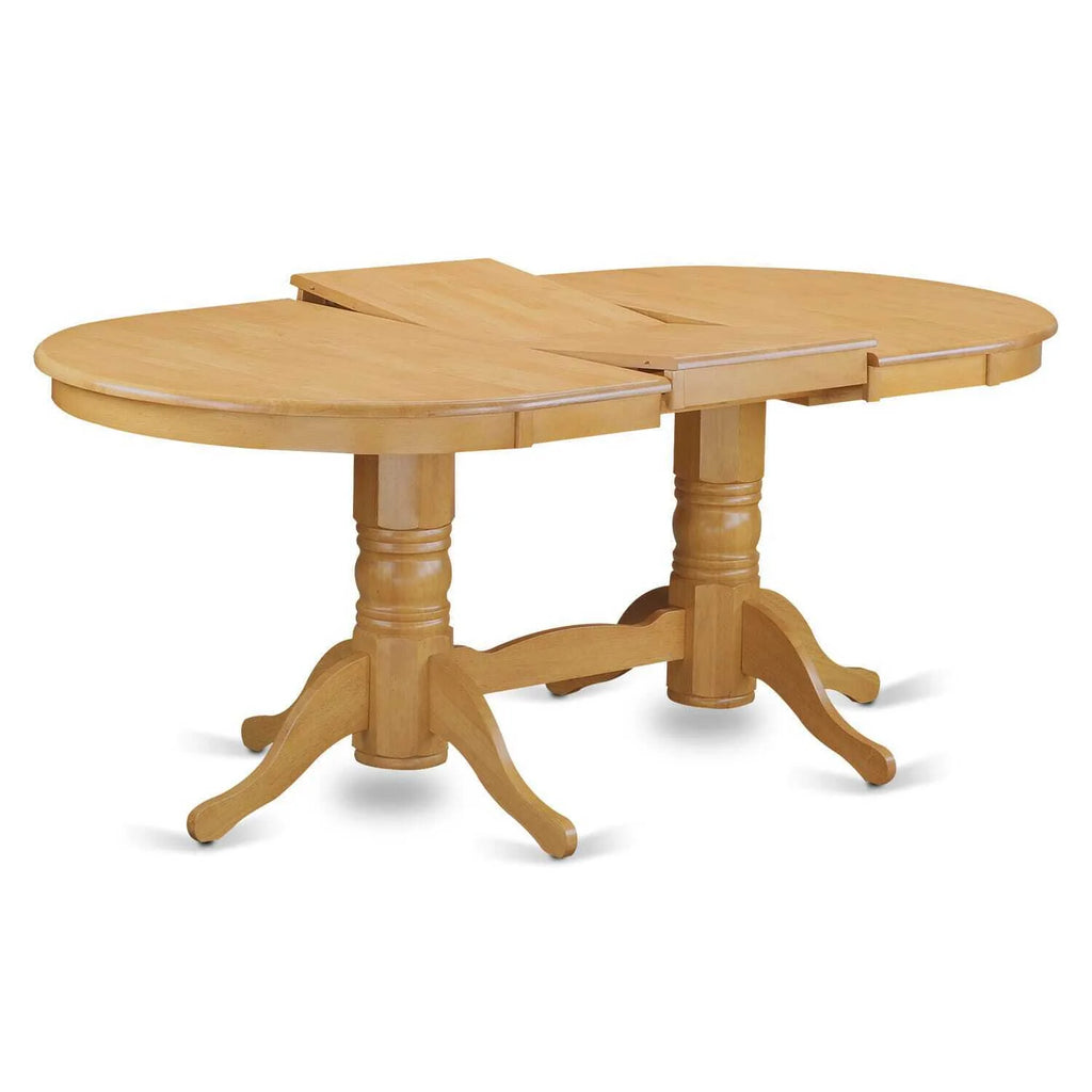 5 Piece Oval Dining Room Set with 4 Chairs Oak U16450