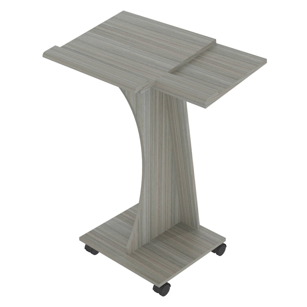 Smoke Oak Rolling Laptop Cart Y975