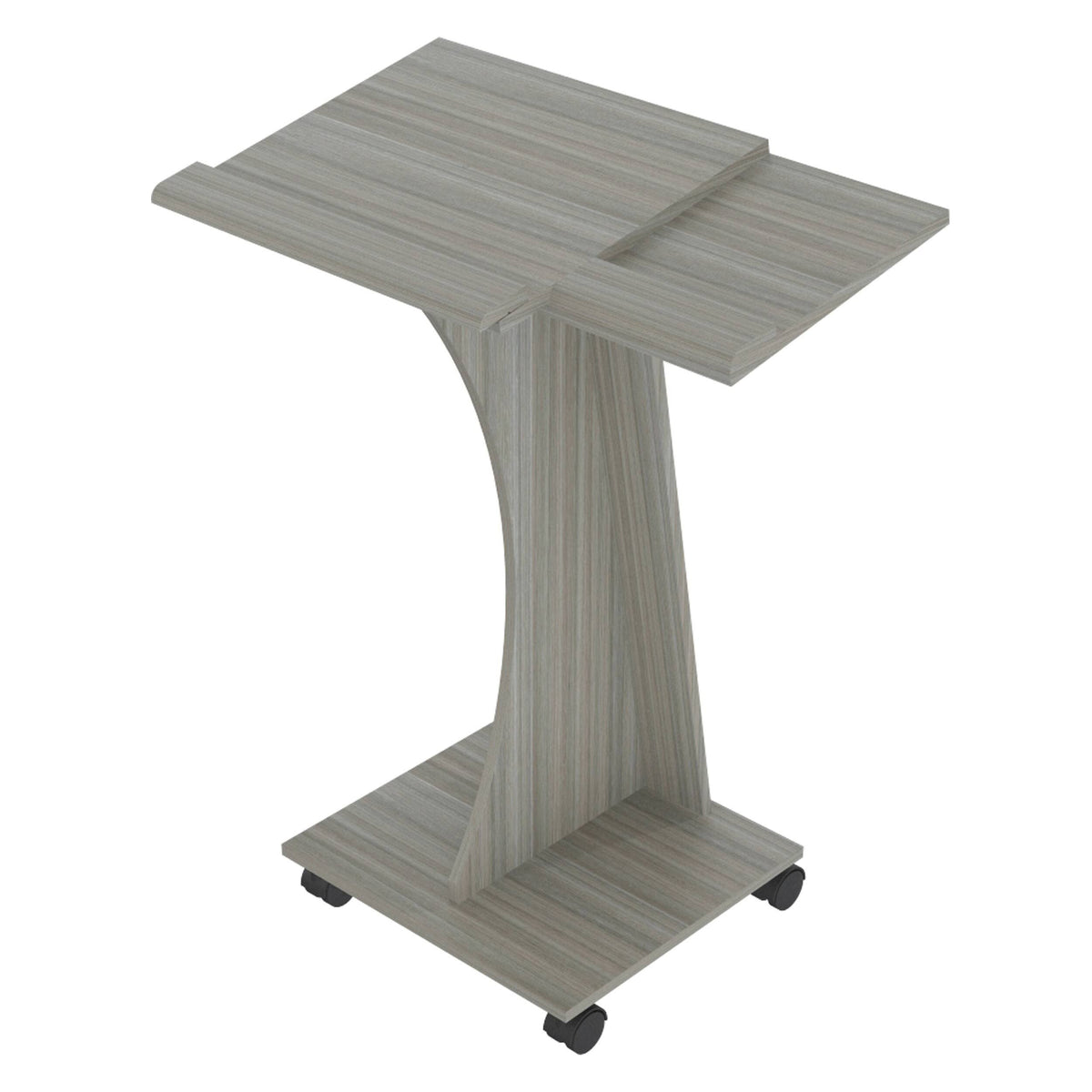 Smoke Oak Rolling Laptop Cart Y975