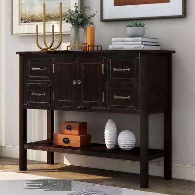 43.3x22 Wide 4 Drawer Buffet Table Espresso P531477