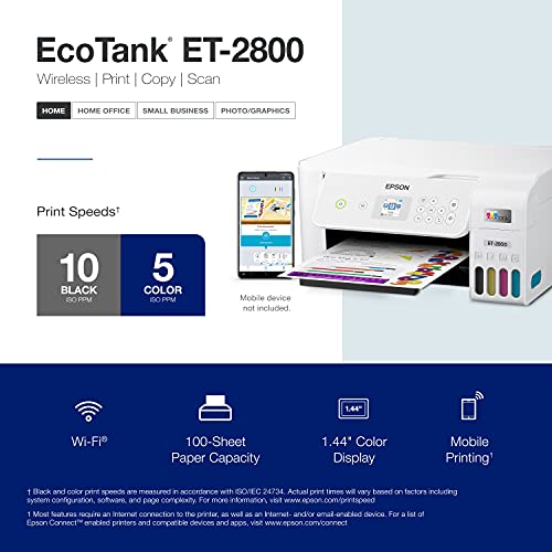 White Wireless Color All-in-One Supertank Printer I989