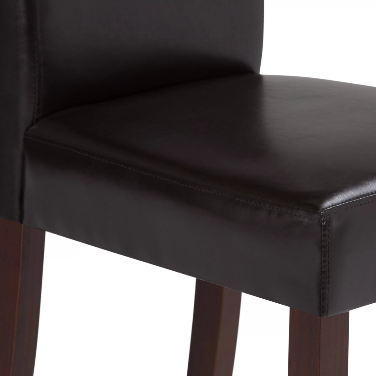 Set of 2 Brown Faux Leather Dining Chair X3336