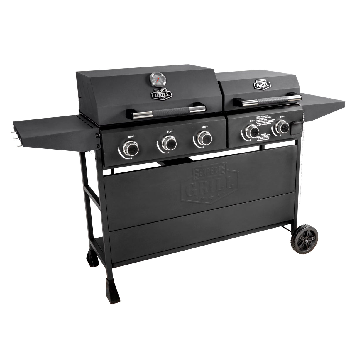 Black 5 Burner Propane Gas Grill and Griddle C2575