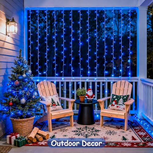 300 LED Warm White Christmas Curtain Lights I243337
