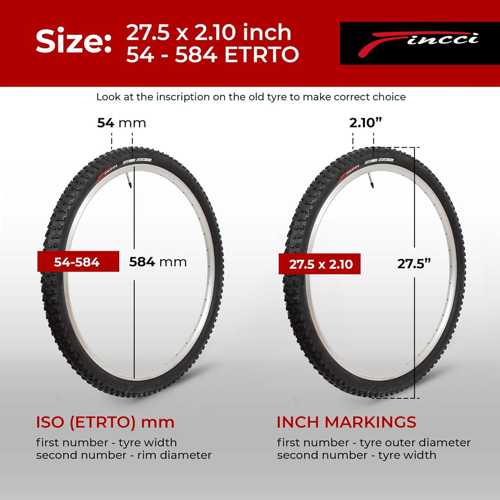 Pair 27.5 x 2.10 Inch Foldable MTB Bike Tires X109789