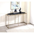 Metal Console Table in Champaign and Black C92398