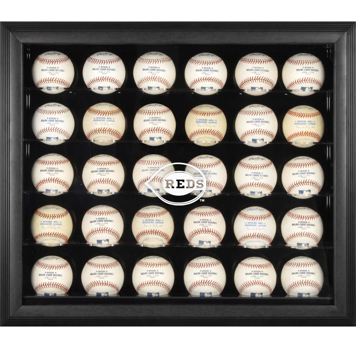 Black Framed 30-Ball Display Case C291034