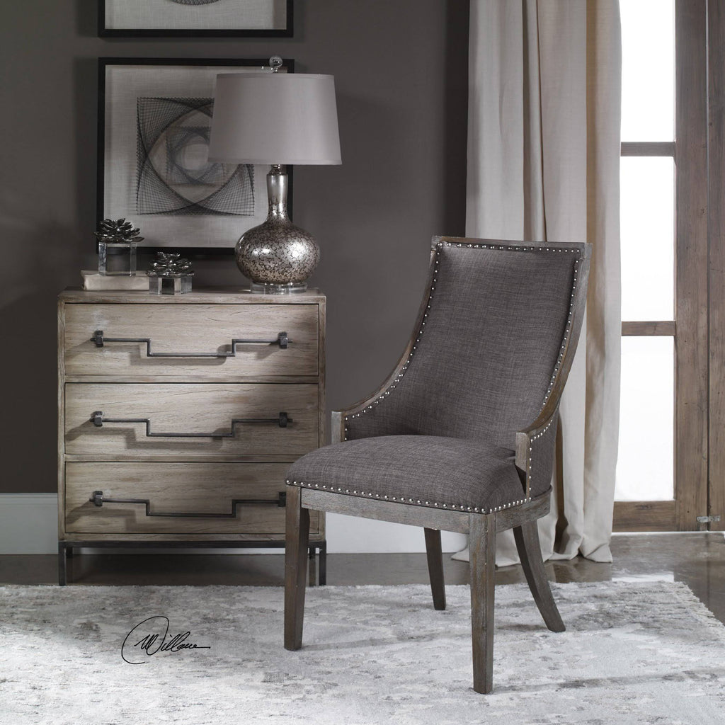 Charcoal Gray Accent Chair W47413