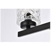 Black 4 Lights Bath Sconce with Clear Shade V630463