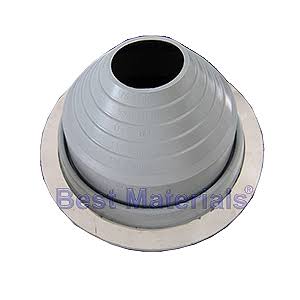 5 Round Base Gray Silicone Pipe Flashing M85087
