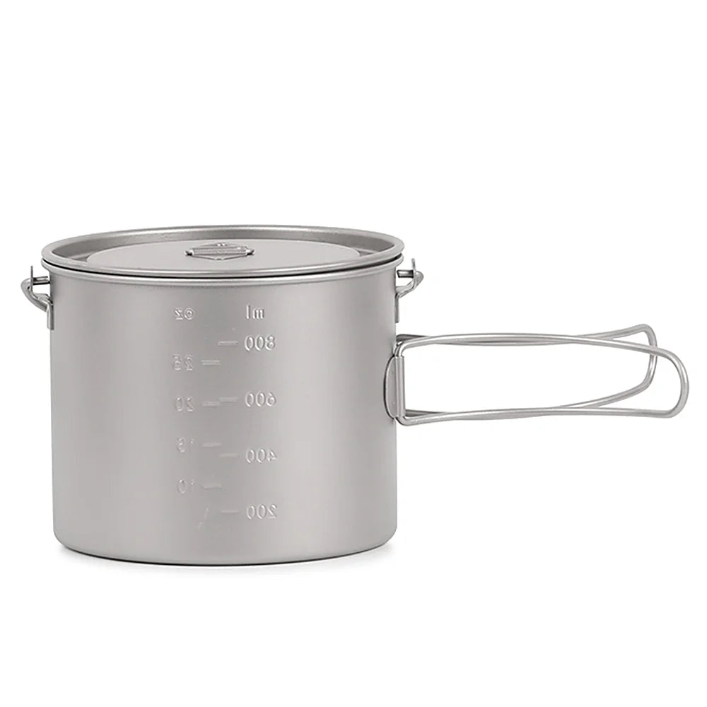 Ultralight Pot Water Mug Cup with Lid and Foldable Handle N48239