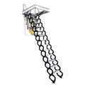 Black and White 13 Steps Al-Mg Alloy Telescopic Folding Ladder J4572