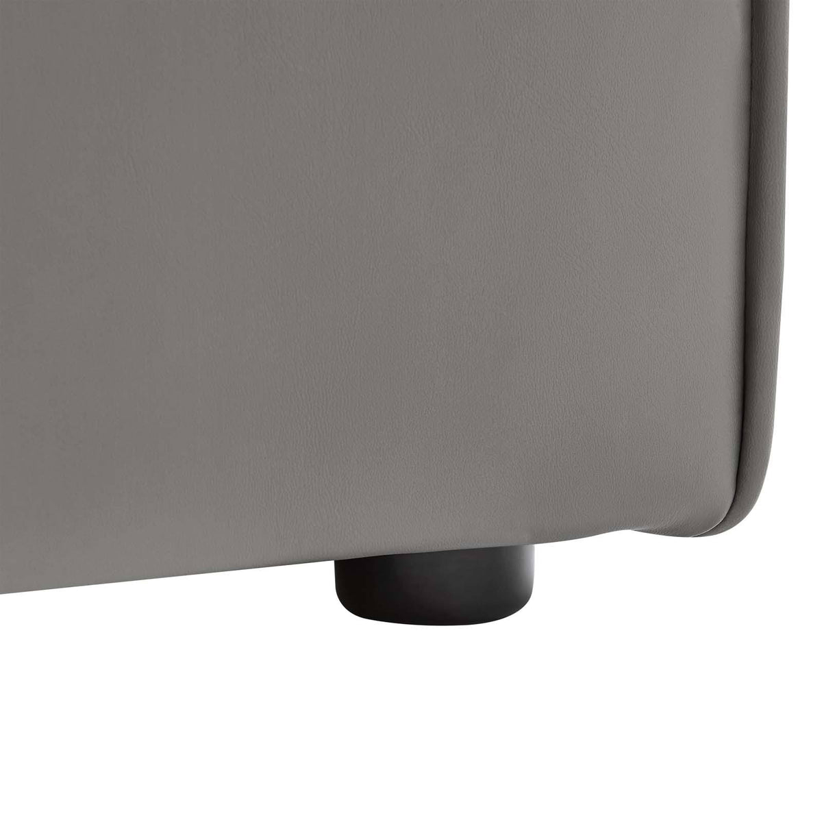 Gray Vegan Leather Armless Chair T17298