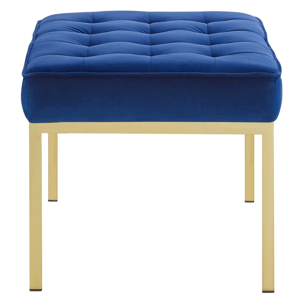 Navy Performance Velvet Bench A82489