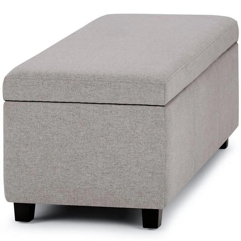Solid Wood Storage Bench in Cloud Gray D429067