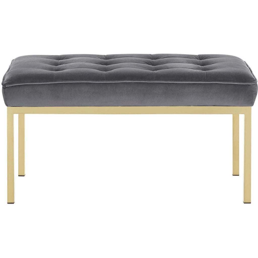Navy Performance Velvet Bench A82489