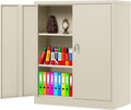 Black Metal Locking Storage Cabinet with 2 Doors and 2 Adjustable Shelves G74884