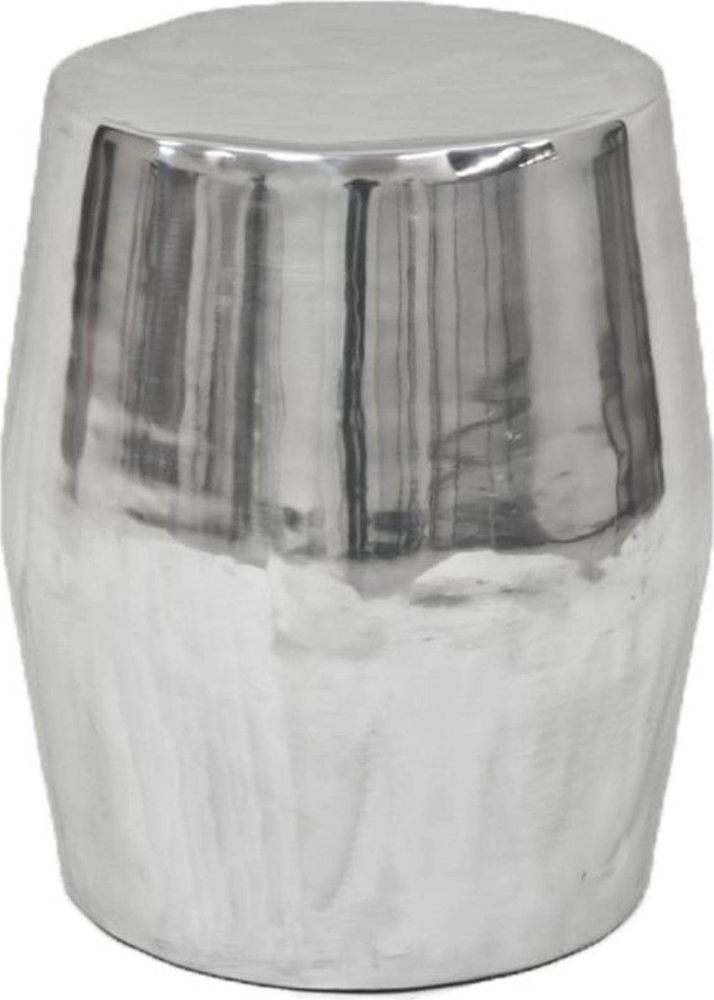 Round End Table in Polished Cast Aluminum X189264