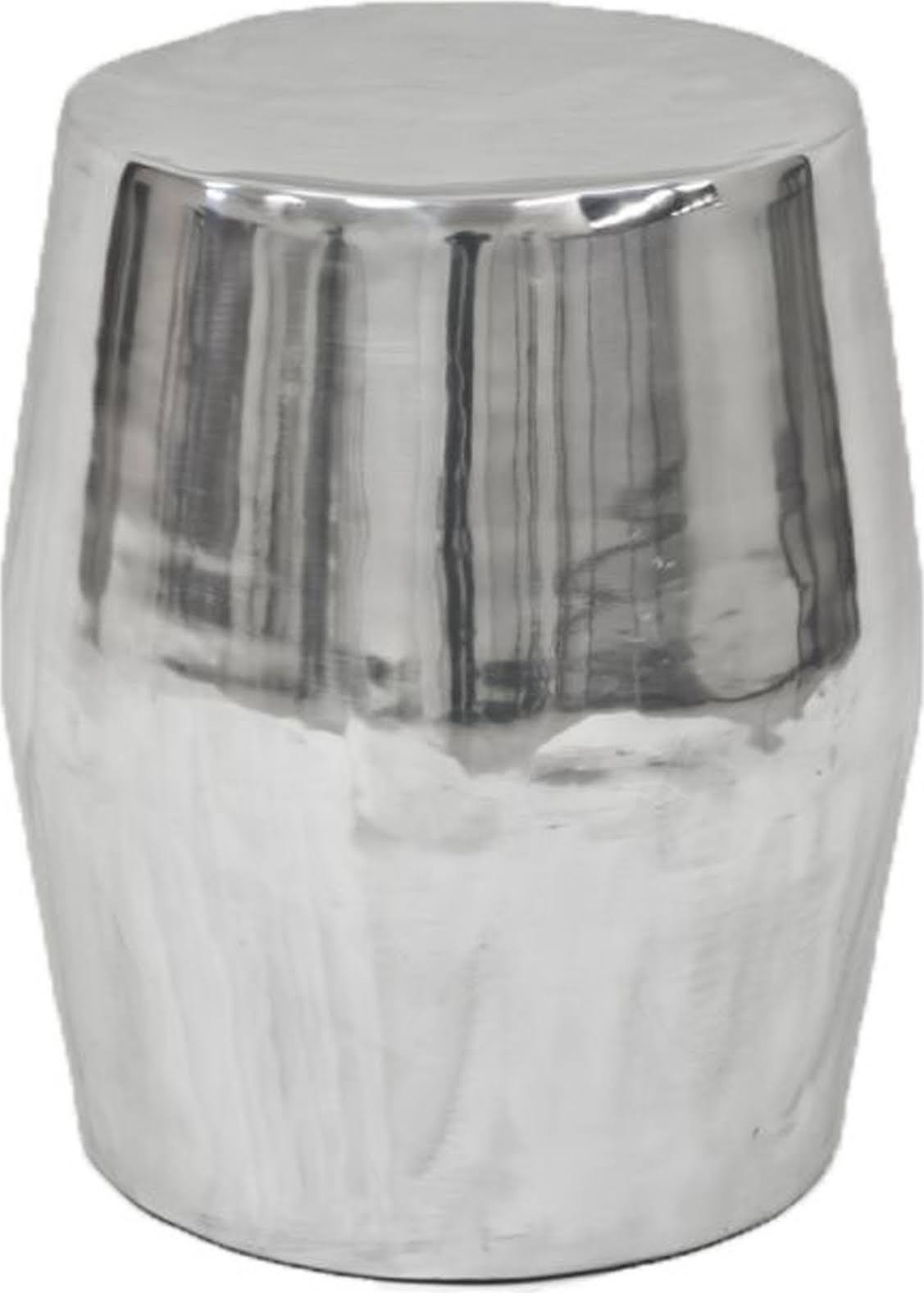 Round End Table in Polished Cast Aluminum X189264