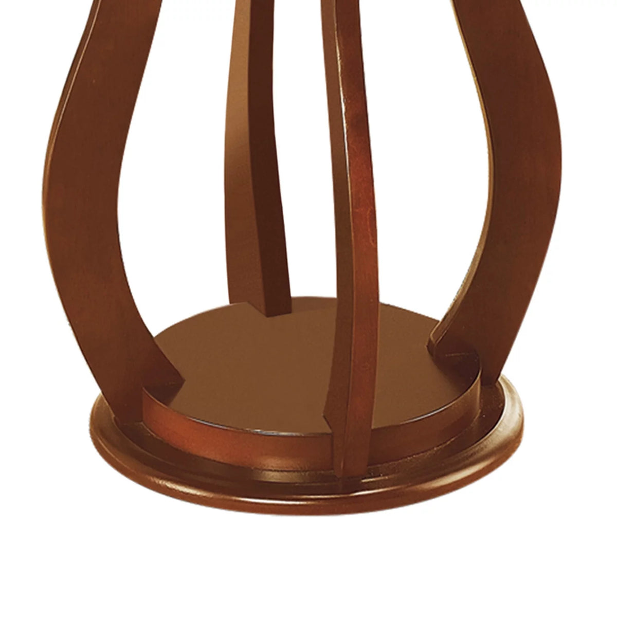 Brown Wooden Plant Stand With Faux Marble Top K1188