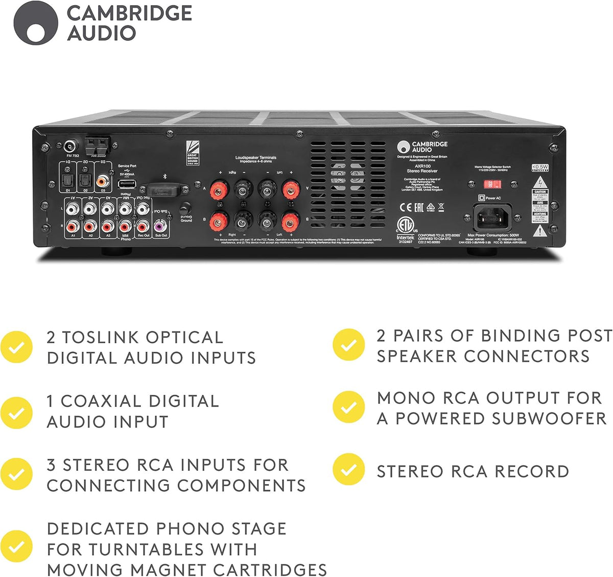 100-Watt Stereo Receiver with Bluetooth C2341