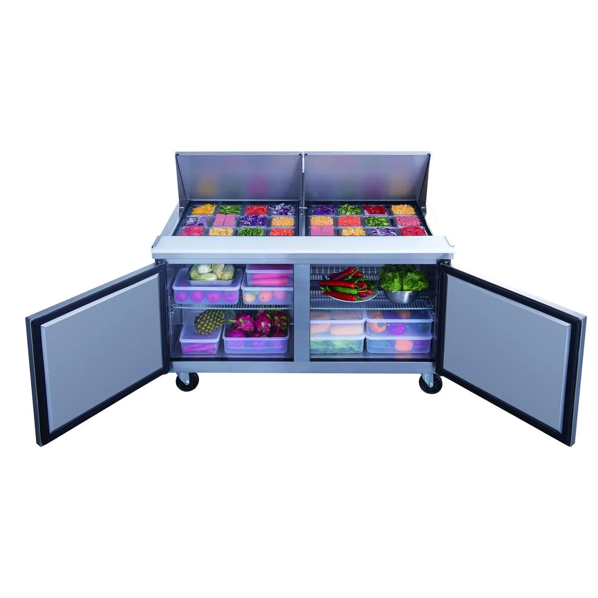Commercial Stainless Steel Salad Prep Table Refrigerator Q6295