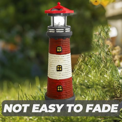 15" LED Solar Lighthouse Lamp H54206