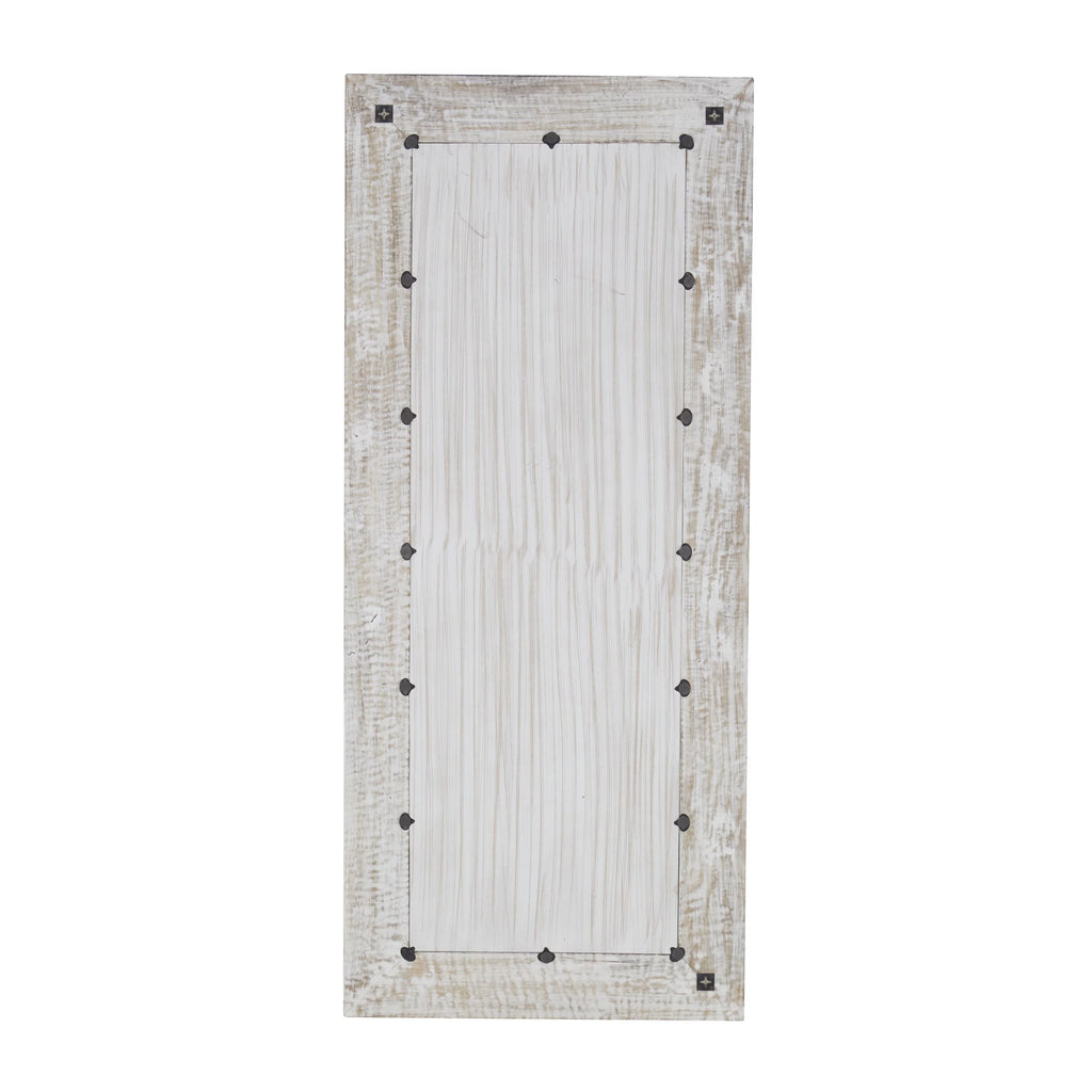 White Carved Floral Wall Mirror R845881
