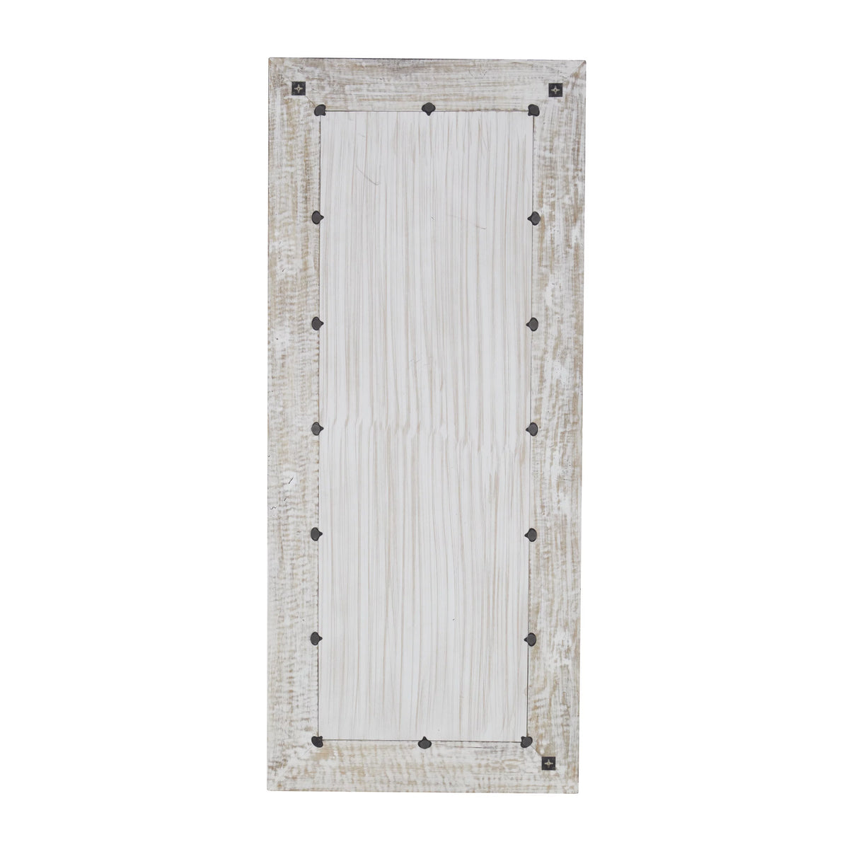 White Carved Floral Wall Mirror R845881