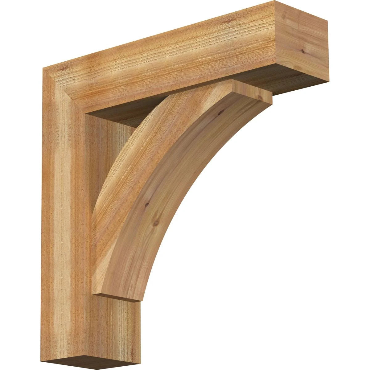8x22W x 30x22D x 30x22H Rough Sawn Bracket with Offset Brace, Western Red Cedar T5203