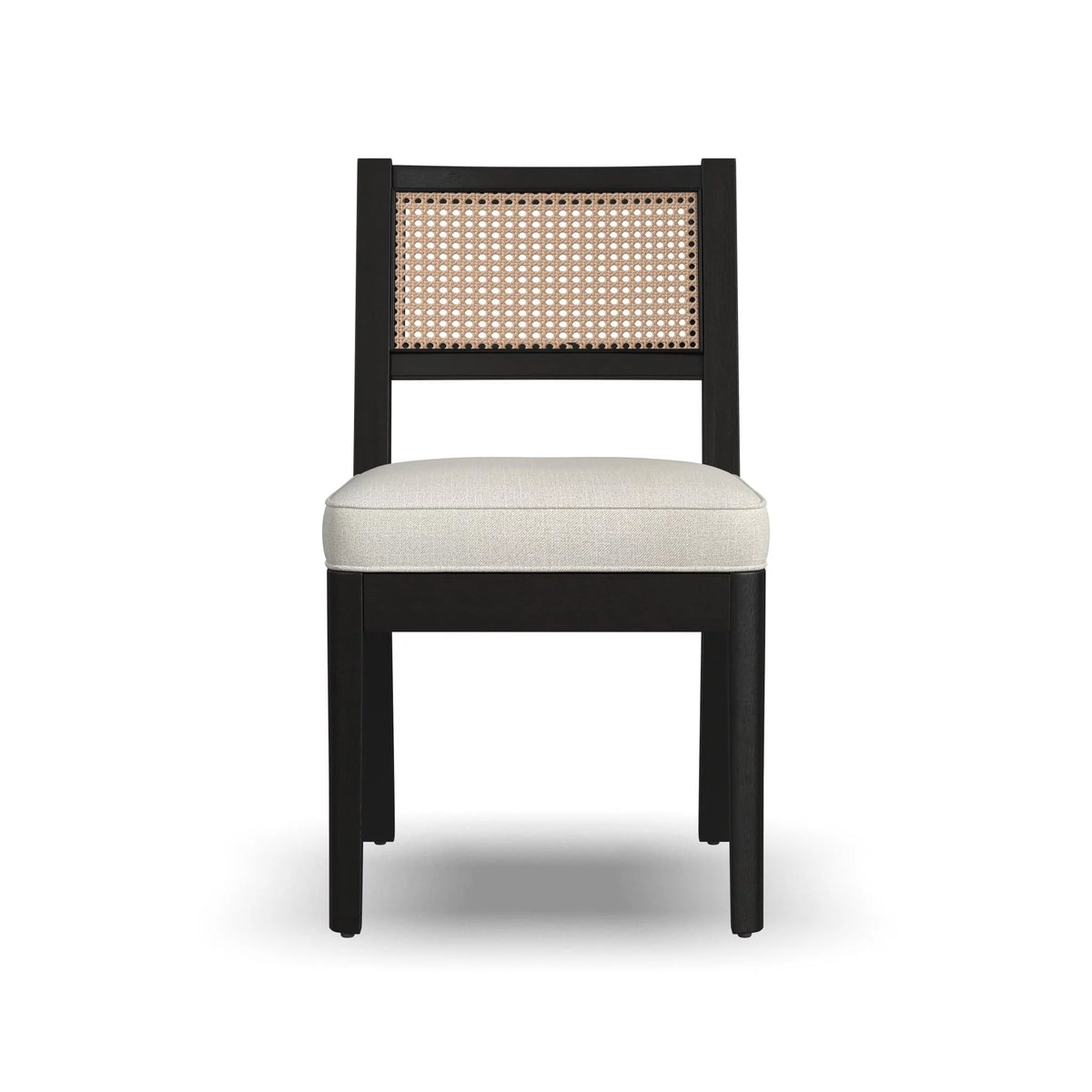 Black Mid-Century Wood Dining Chair E7611