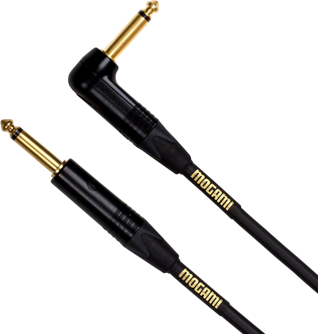 18 Foot Guitar Instrument Cable with Right Angle and Straight Connectors U42693