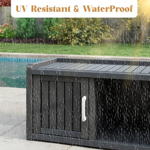 Waterproof UV-Resistant Shoe Storage Cabinet with 2 Doors V11678