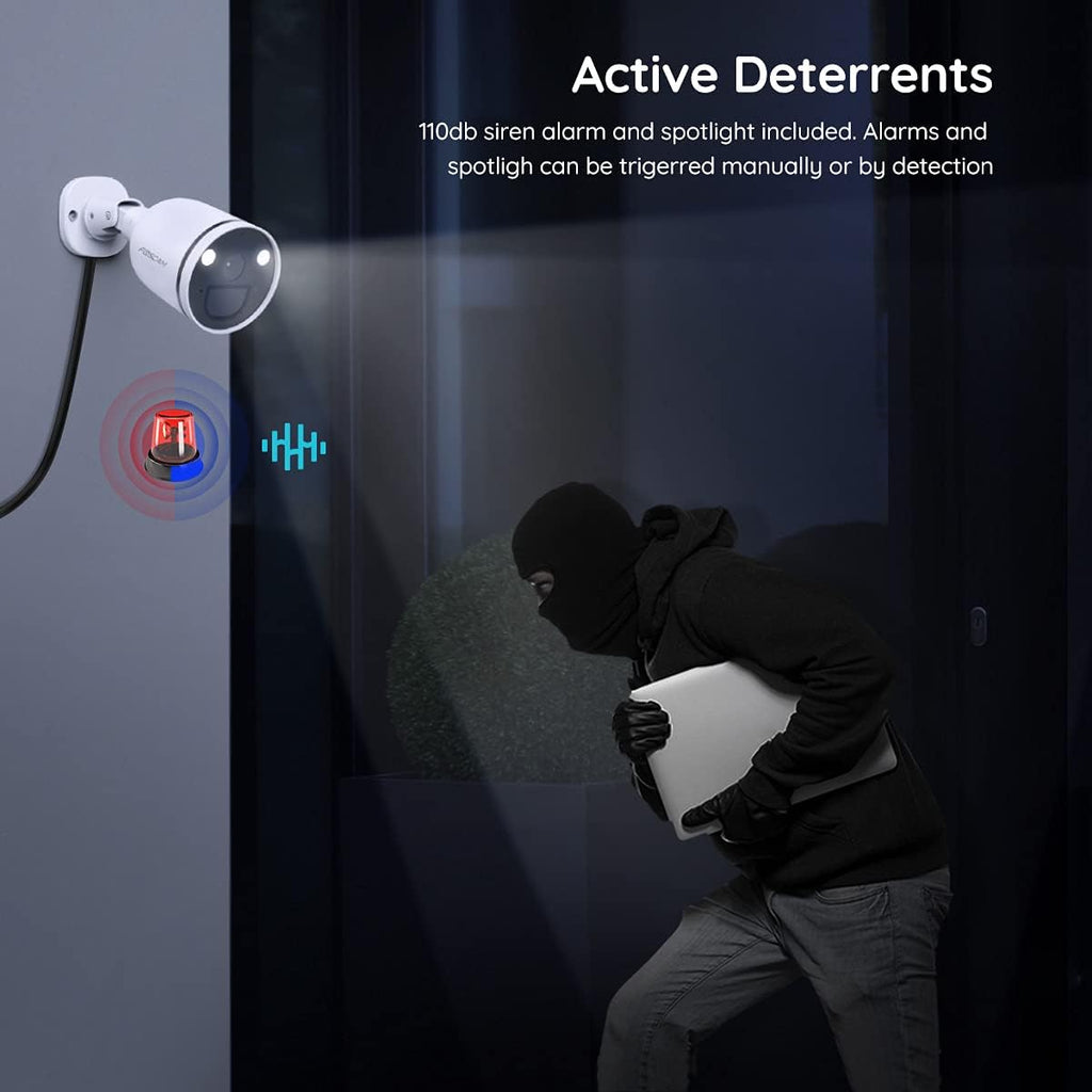 2K/4MP Wifi Security Camera with Color Night Vision D67649