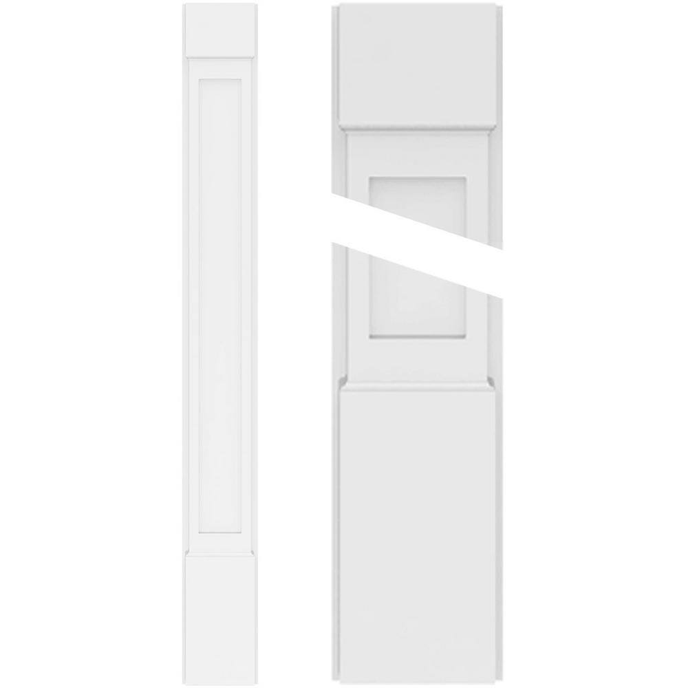 6x22W x 90x22H x 2x22P Flat Panel PVC Pilaster (Pair) G1260