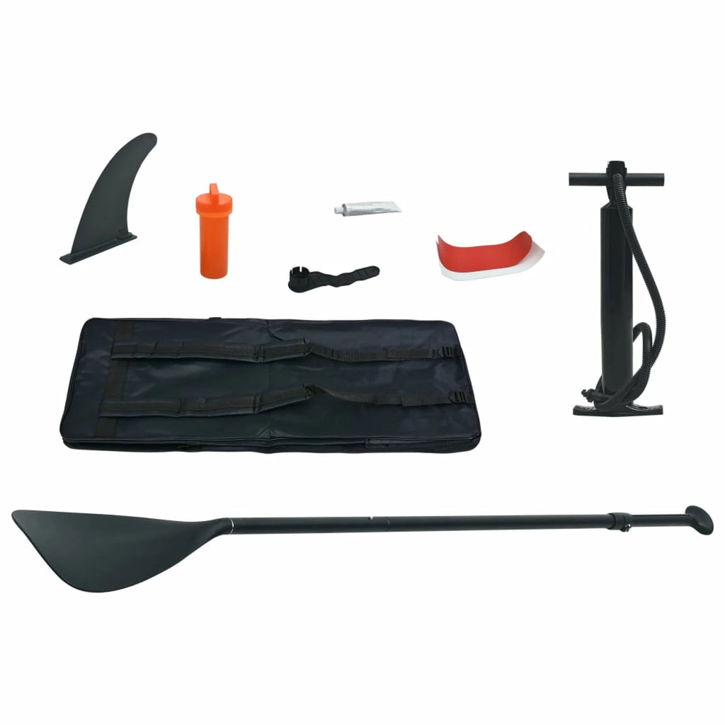 Inflatable Paddle Board Set with Oar, Fin, Hand Pump, Repair Kit and Carrying Bag E7418