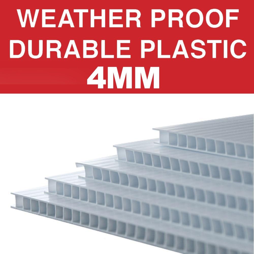 100 Pack Double Sided Plastic Yard Signs with Metal Stakes D777