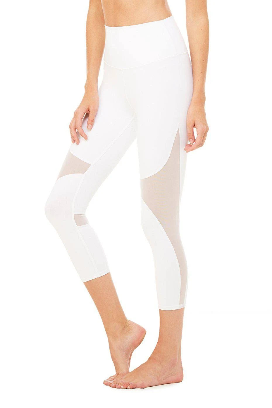 High-Waist Yoga Capris White Xxs R592