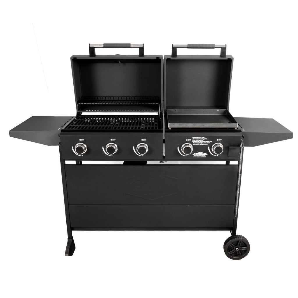 Black 5 Burner Propane Gas Grill and Griddle C2575
