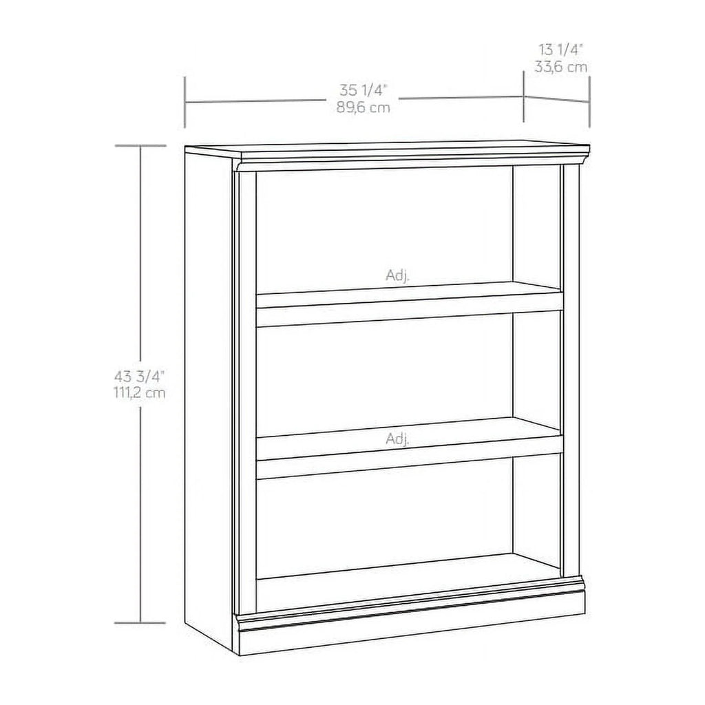 Contemporary Engineered Wood 3-Shelf Bookcase H94482