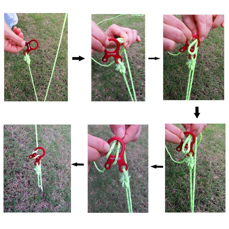3 Hole Aluminium Alloy Tent Tensioner Cords G9589