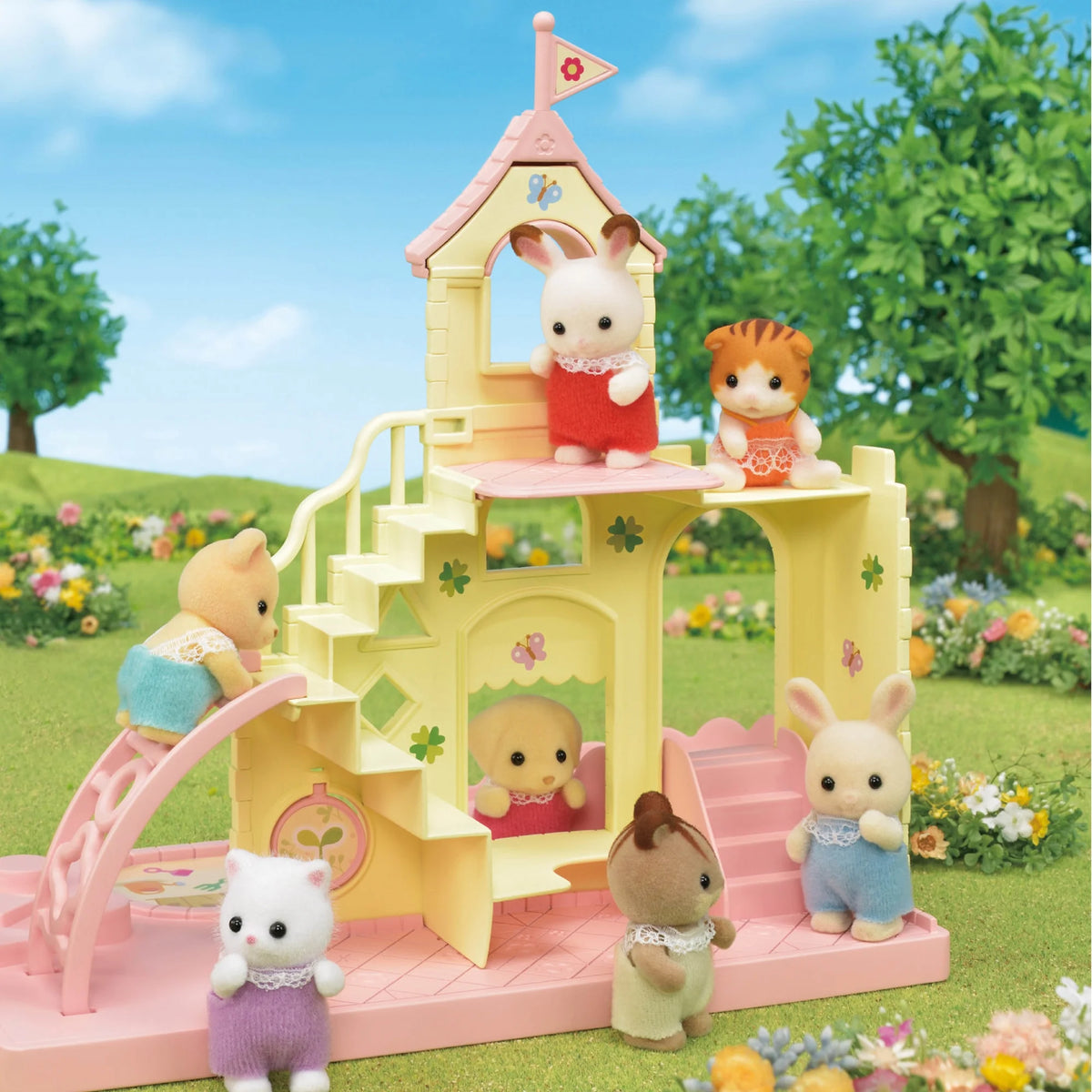 Baby Castle Playground Dollhouse Playset with Figure H92986